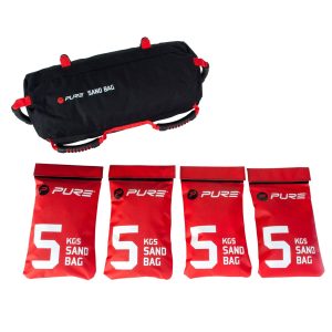 Fitness Equipment & Accessories |  Sandbag (Contains 4 X 5Kg Empty Sand Packets) Fitness Equipment & Accessories Black/Red